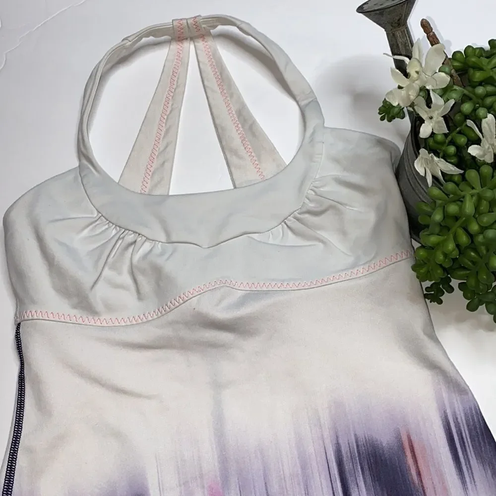 Lululemon Scoop Me Up Tank Mirage Indigo /White 4‎